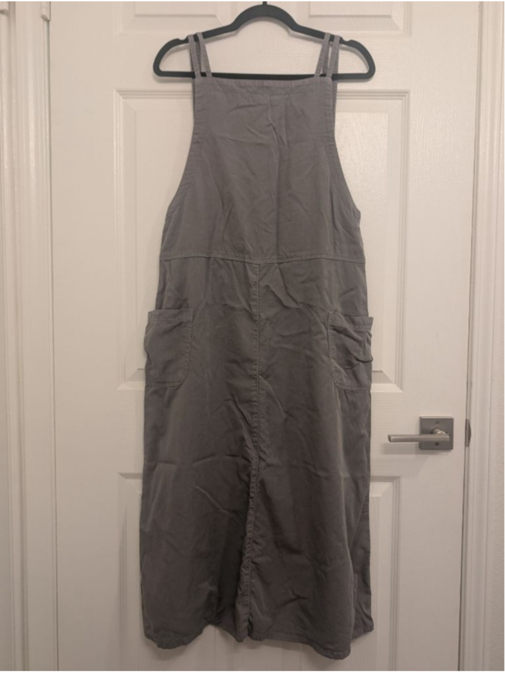 Cottagecore Tencel Cotton Midi Pinafore Overalls Bib Dress M - Lagenlook Jumper - Picture 3 of 10
